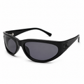 Oversized Wraparound Sunglasses with Tinted Lenses