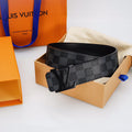 Luxury Black Lacquer Buckle Leather Belt