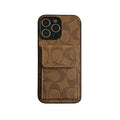 Klassisk iPhone-etui med pung lysebrun-HP240513