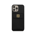 Luksus iPhone-etui med kortholder Sort-QBK240603