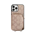 Klasyczne etui na iPhone'a z portfelem Coffee-LQB241412