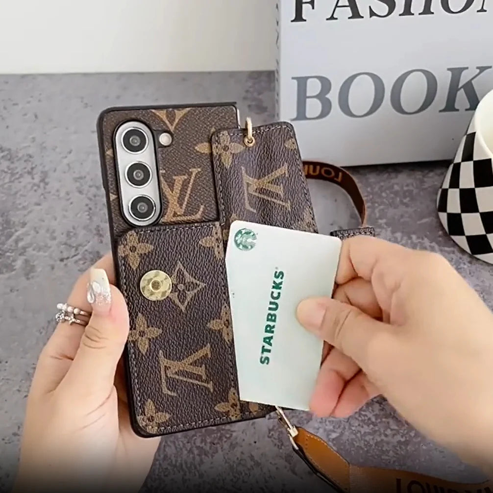 Luxusní TAŠKA NA KARTY LOCK CROSSBODY ŘETĚZ SAMSUNG Z FOLD POUZDRO