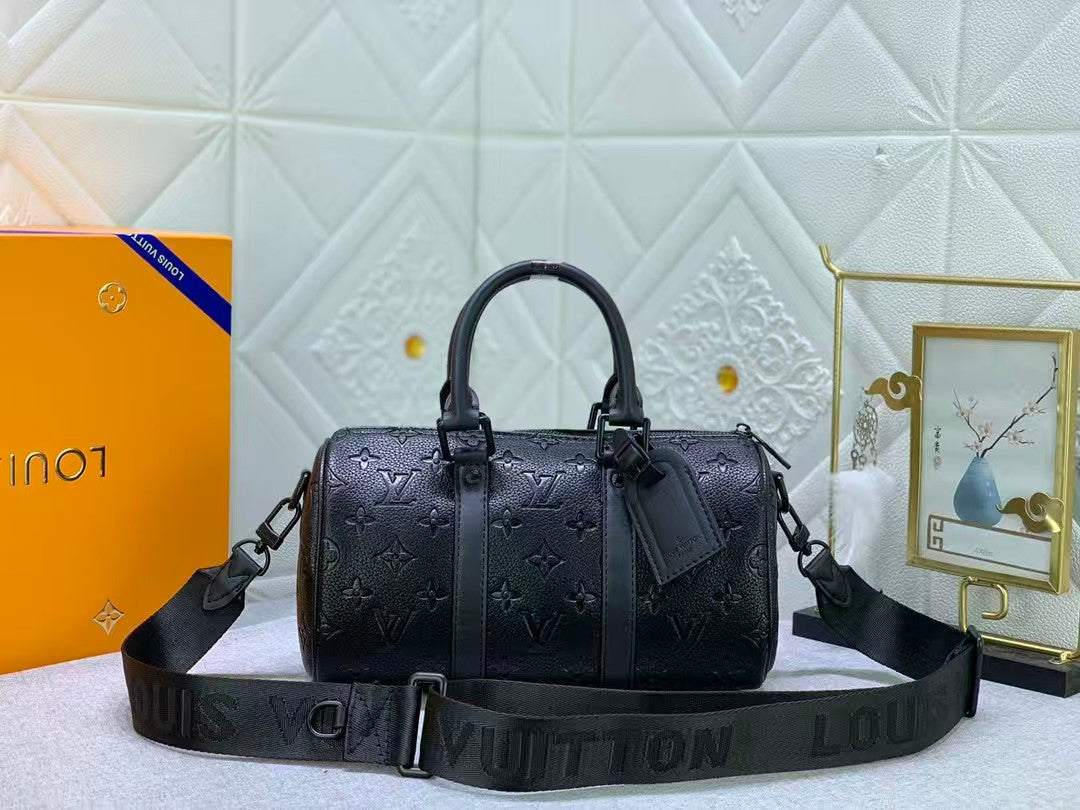 Lou Black Luxury Leather Bag – Versatile, Stylish & Functional