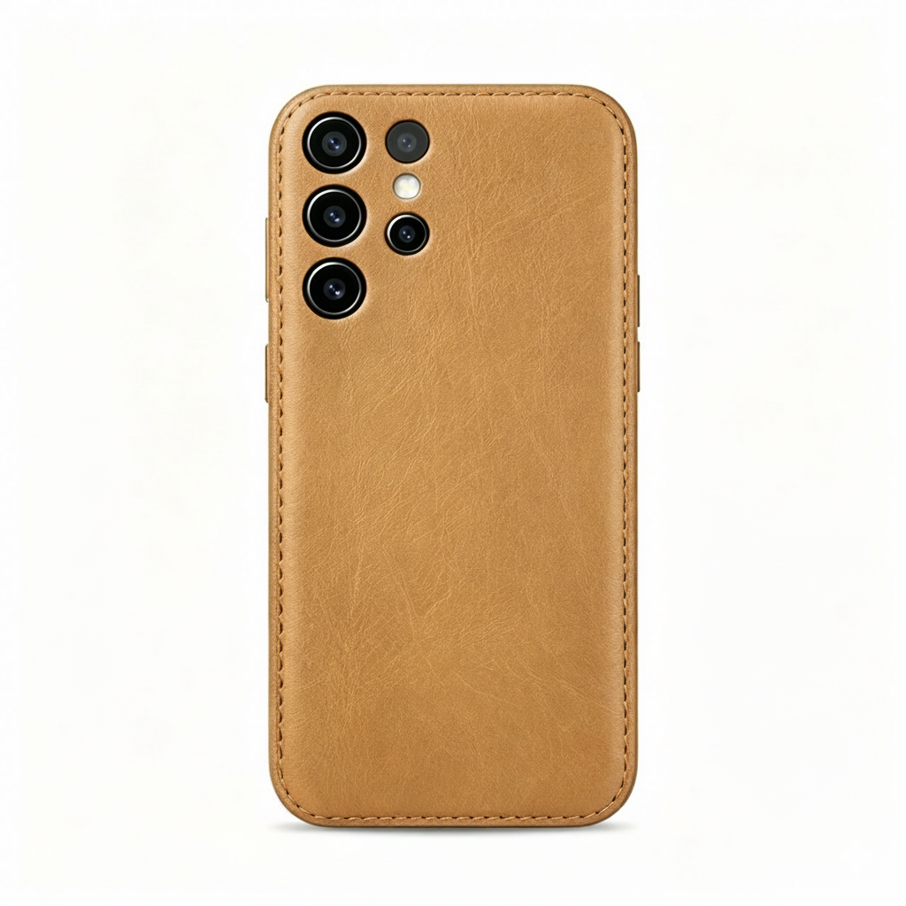 Funda Samsung hecha a mano de piel curtida vegetal - Edición Vintage Patina