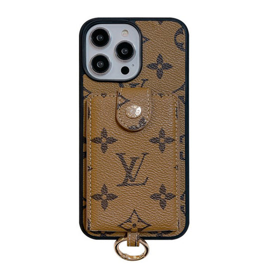 Luxusní Card Bag Pouzdro na iPhone v klasické barvě