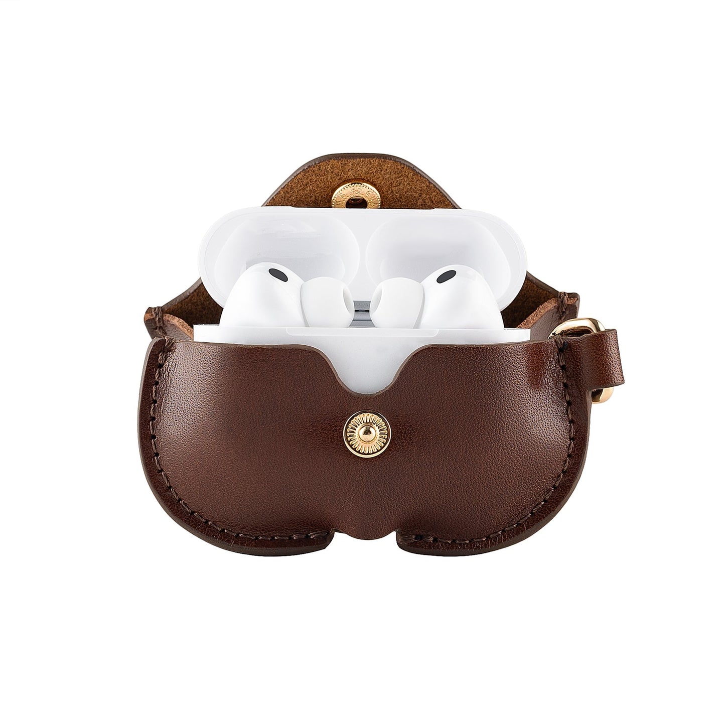 Hochwertige AirPods-Hülle aus echtem Leder mit kostenlosem Lederband