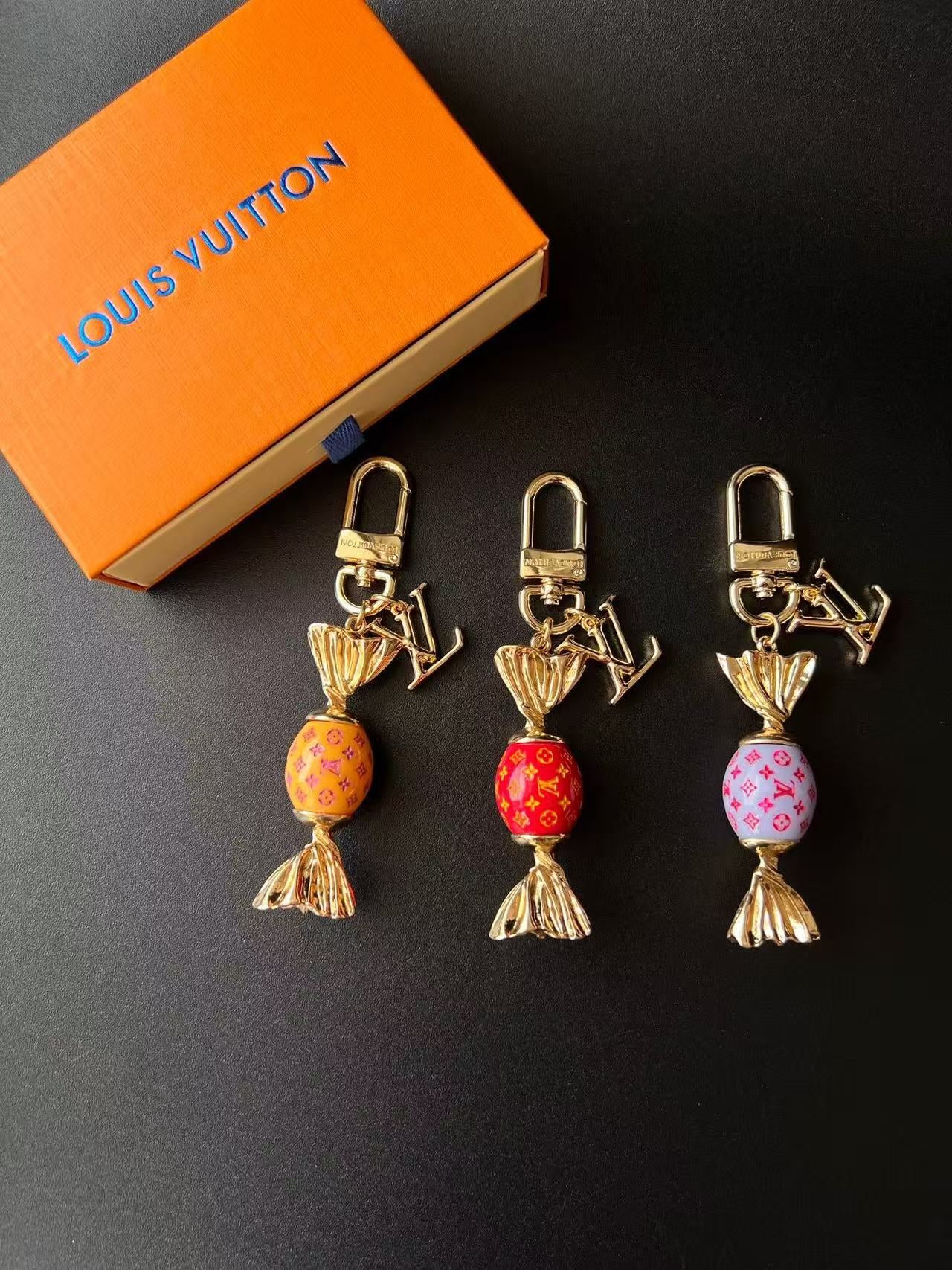 Candy Charm Keychain – Cute Luxury-Inspired Bag Pendant Accessory