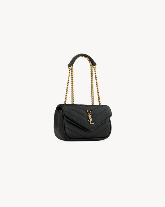 L-Y Leather Mini Chain Adjustable Handbag Wallet