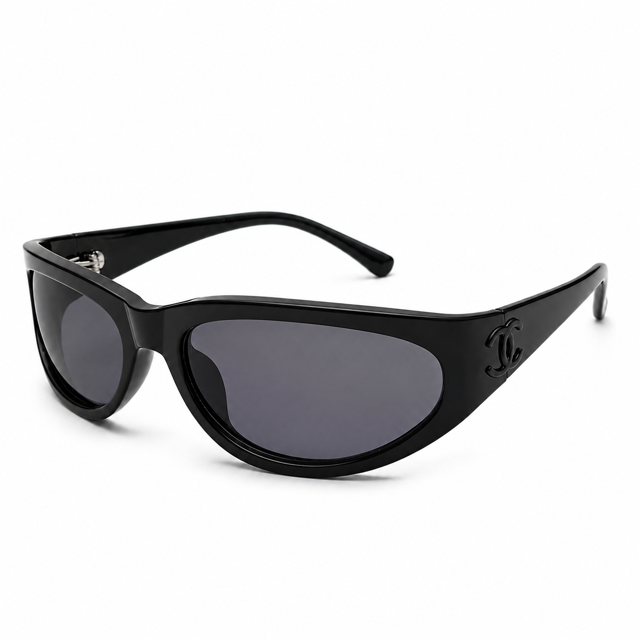 Oversized Wraparound Sunglasses with Tinted Lenses