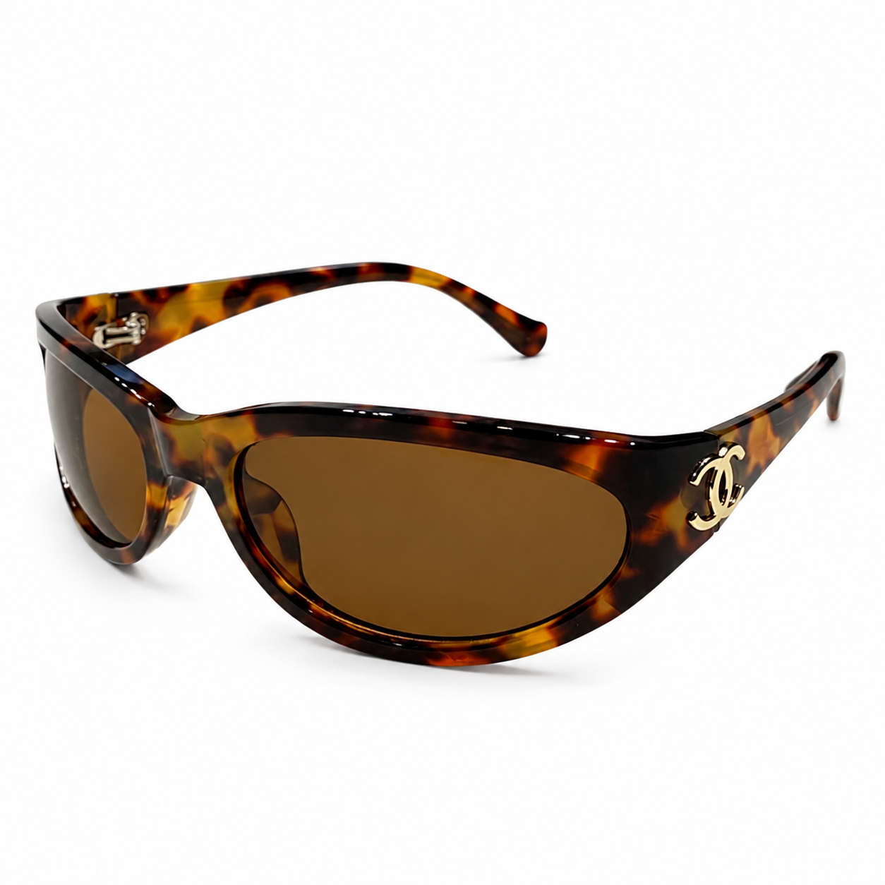 Oversized Wraparound Sunglasses with Tinted Lenses