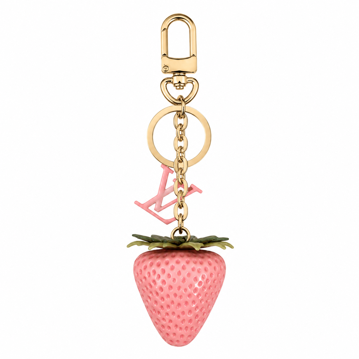 Strawberry Charm Keychain – Cute Fruit Pendant Accessory for Bags & Keys