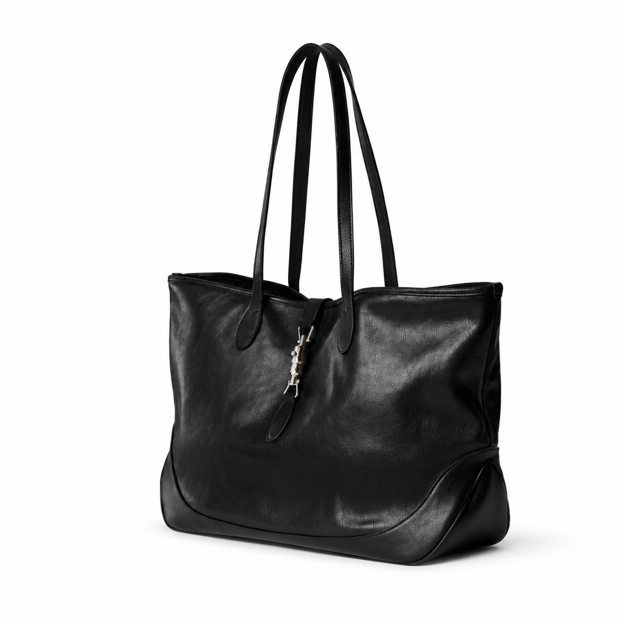 Luxury Black Leather Tote Bag – Timeless Everyday Shoulder Bag