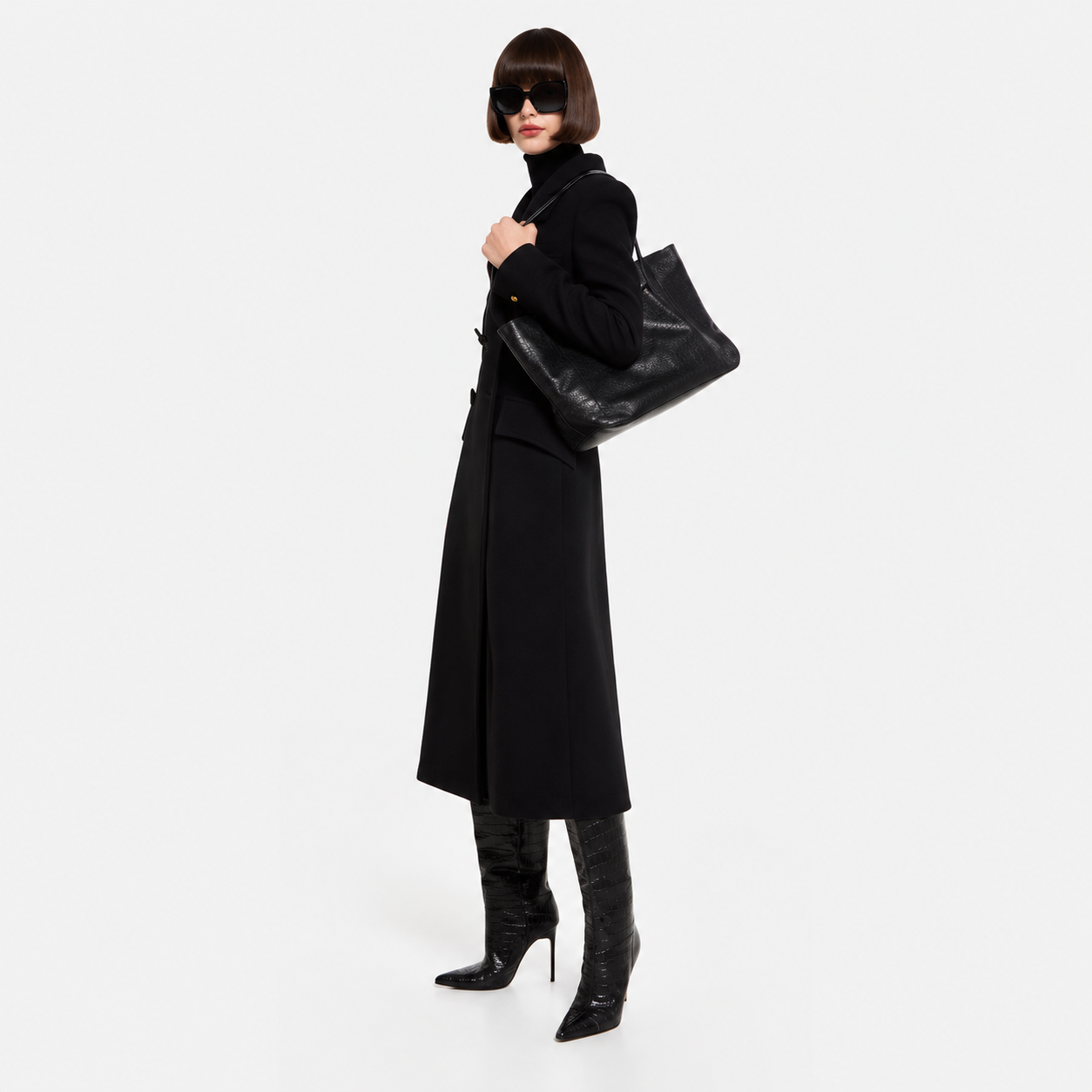Luxury Black Leather Tote Bag – Timeless Everyday Shoulder Bag