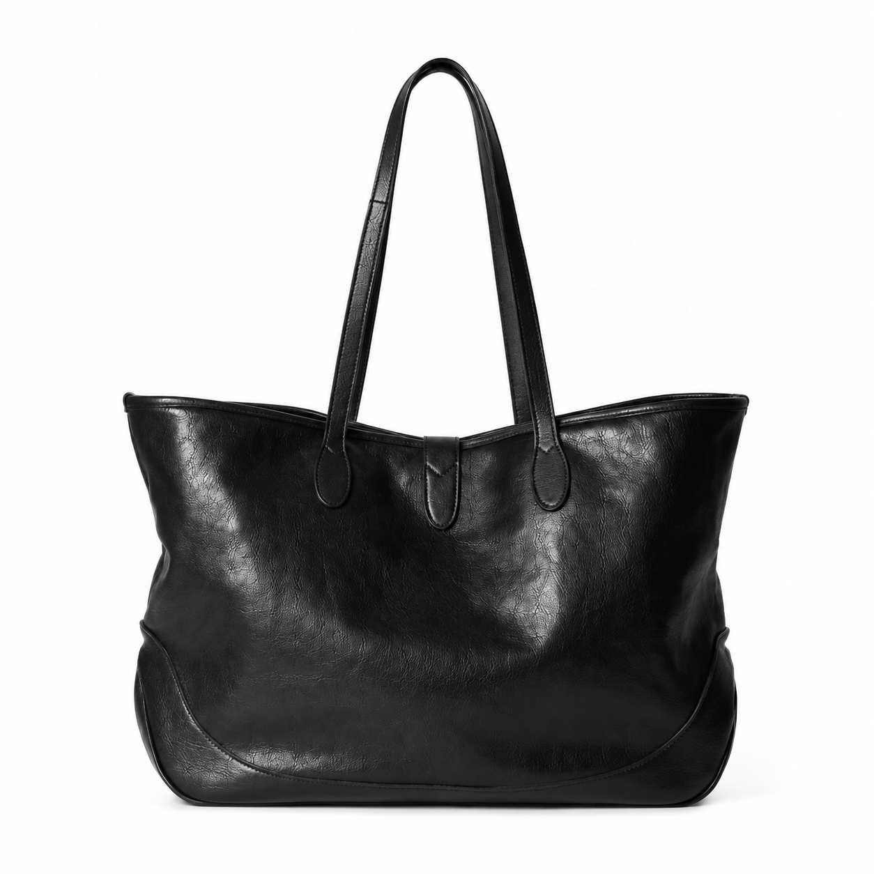 Luxury Black Leather Tote Bag – Timeless Everyday Shoulder Bag