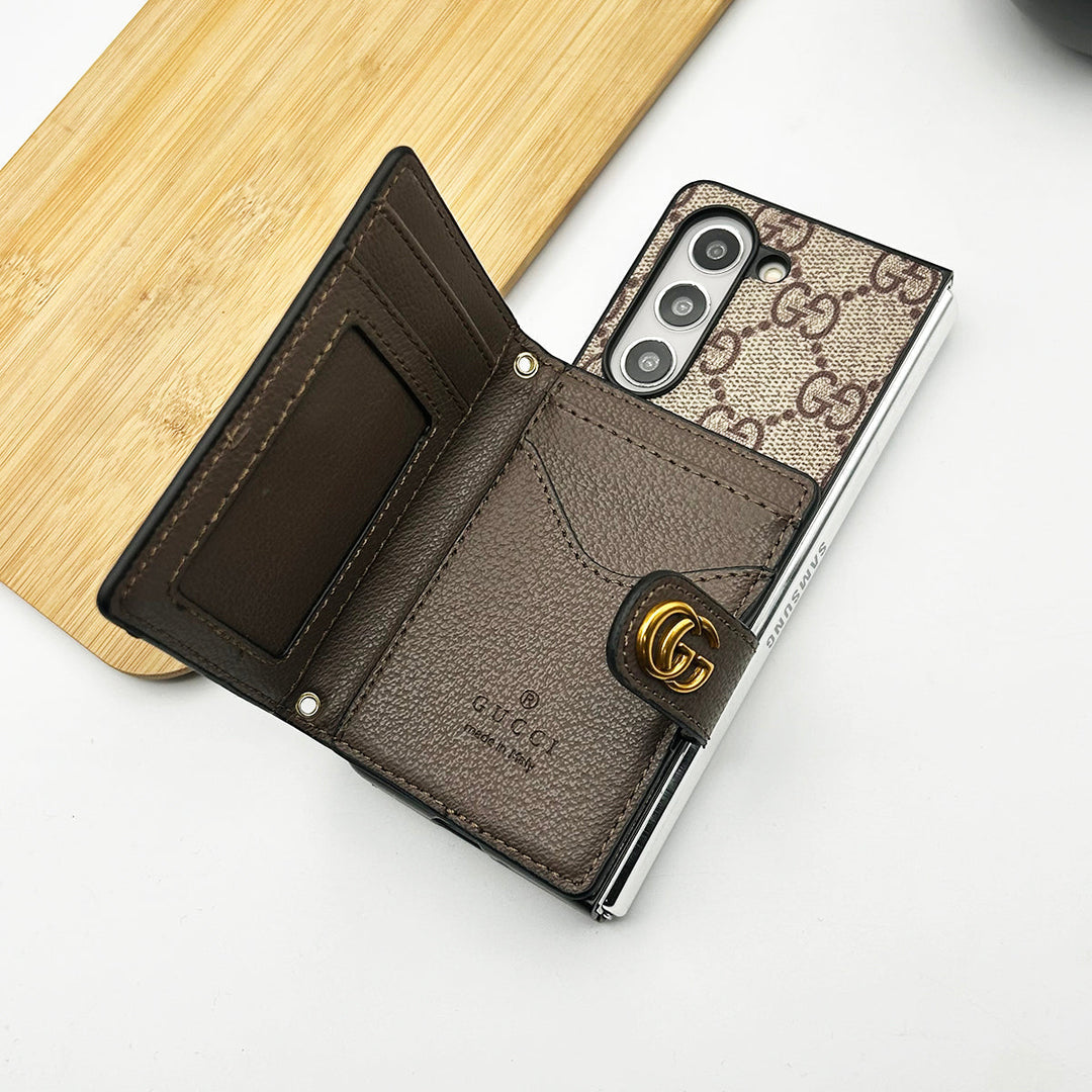 Luxusní módní kožené pouzdro Samsung Galaxy Z Fold 6