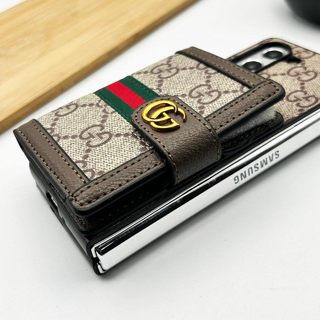Luxusní módní kožené pouzdro Samsung Galaxy Z Fold 6