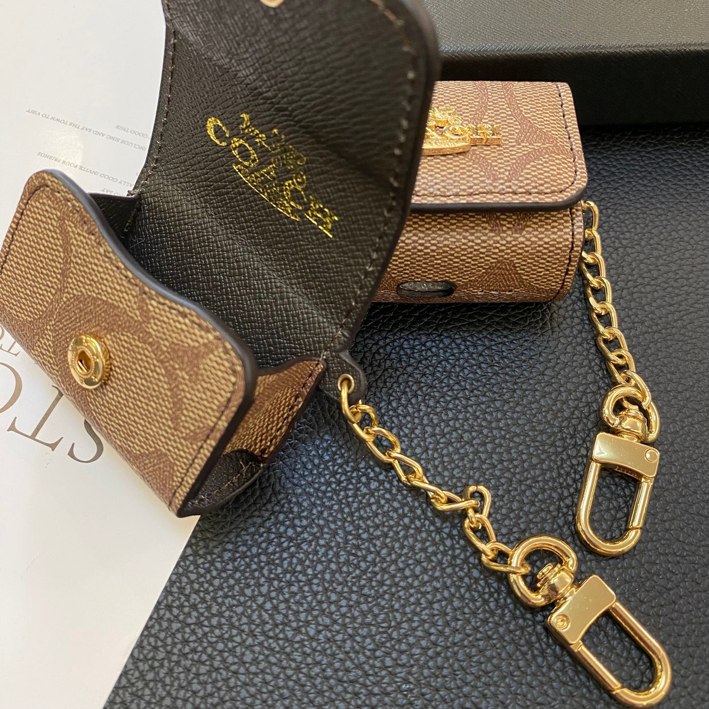 Luxusní klasická pouzdra AirPods 3. generace světle hnědá-LGK240425