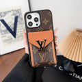 Luksusowa kolorowa torba na karty do iPhone'a
