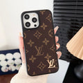 Custodia classica per iPhone marrone di lusso