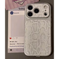 Custodia per iPhone di lusso con texture in pelle di serpente