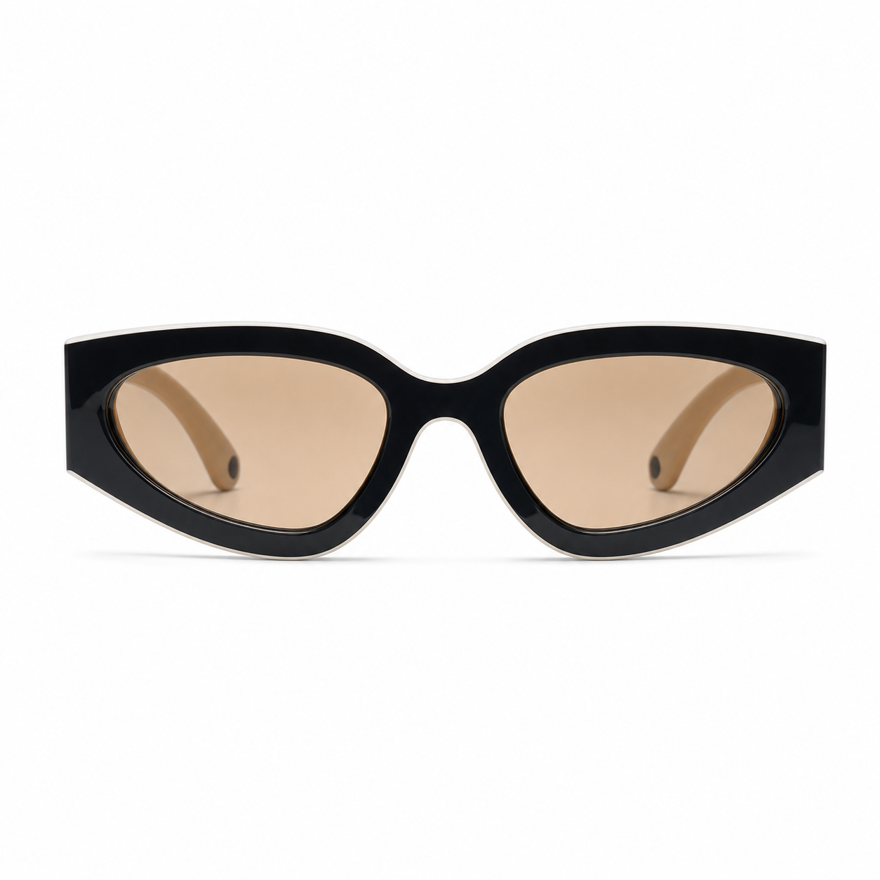 Luxury Two-Tone Cat Eye Sunglasses– Elegant & Timeless