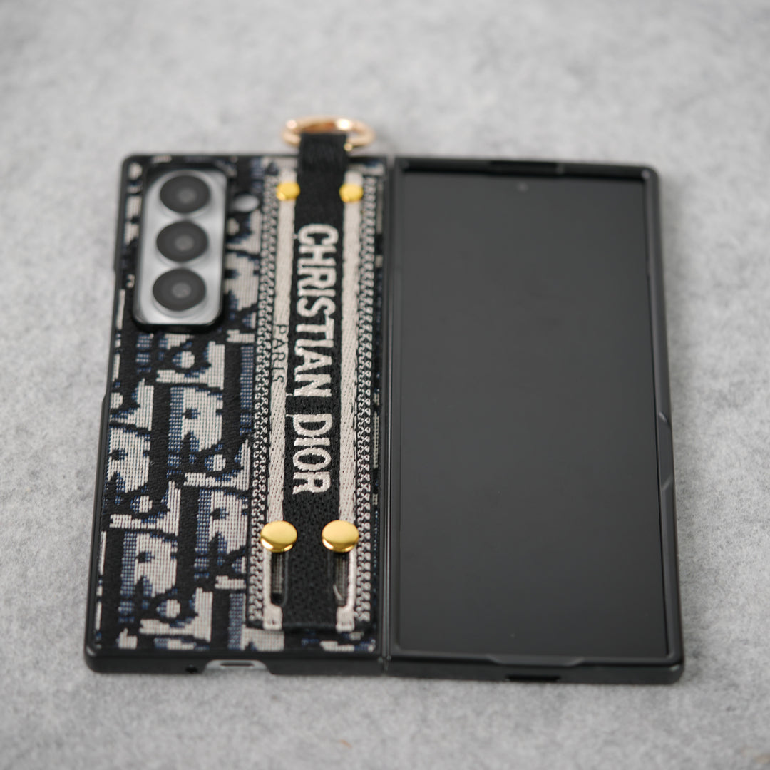 Luxusní vyšívací pouzdro značky C Dior pro Samsung Z Fold