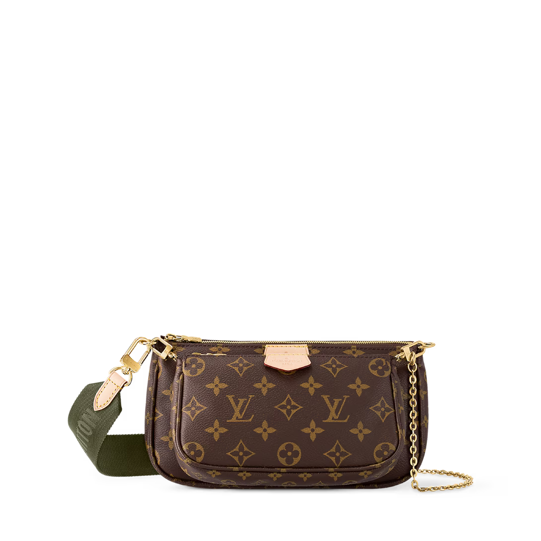 Multi-Pocket Crossbody Bag – Monogram Canvas Style
