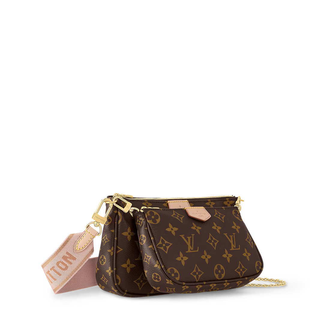 Multi-Pocket Crossbody Bag – Monogram Canvas Style
