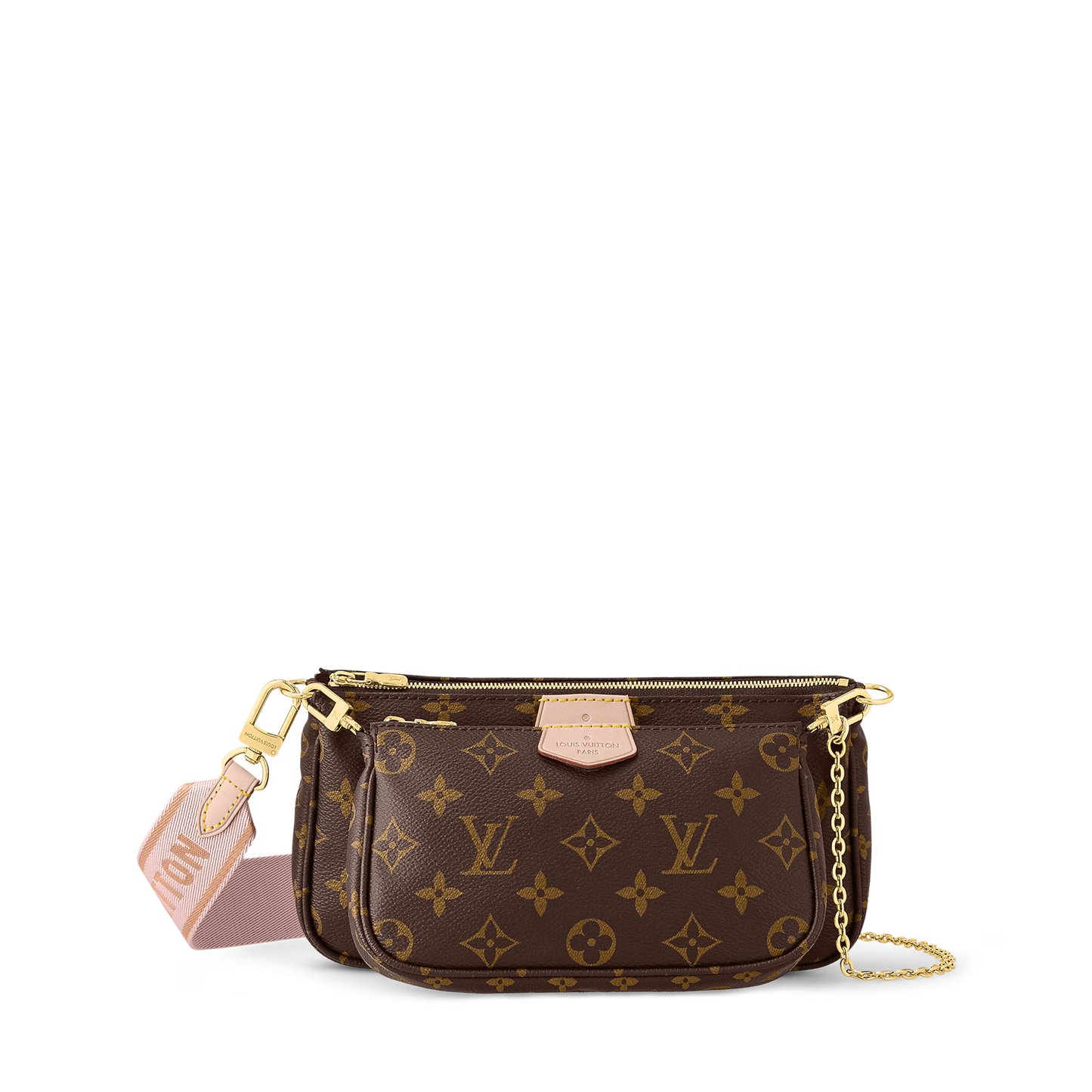 Multi-Pocket Crossbody Bag – Monogram Canvas Style